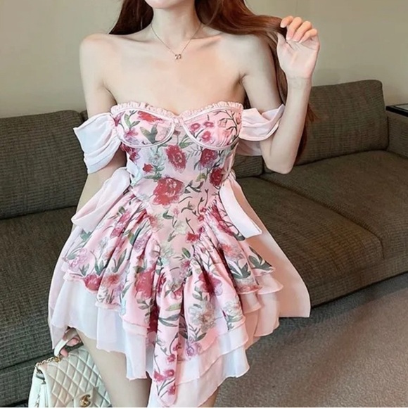 Ethereal Floral Fairy Coded Whimsical Dress, Size S - Picture 1 of 10